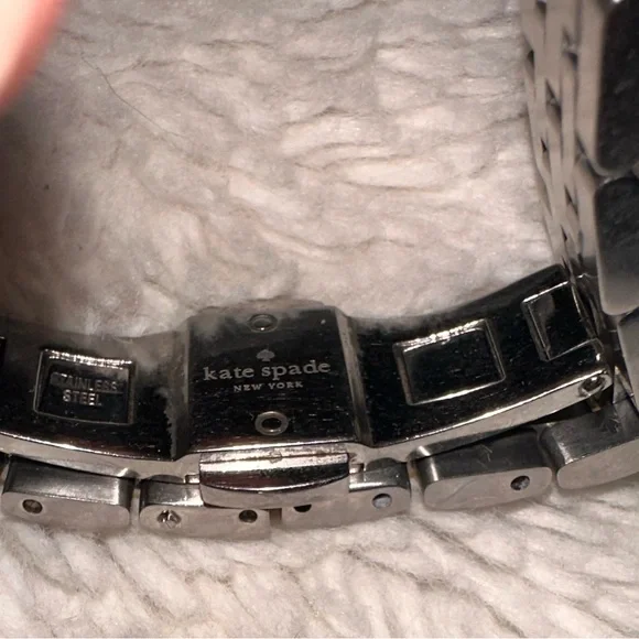Kate Spade Watch Silver, Gold, Opal Face, Diamond Accents, Elegant, Gently Loved - Picture 11 of 16